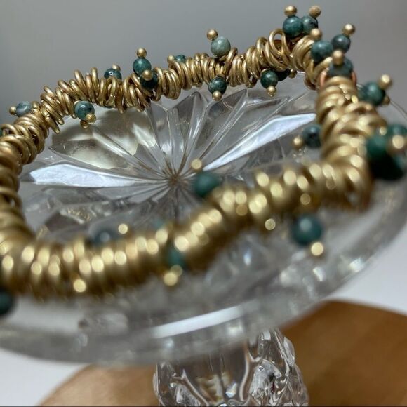 Brass and stone bracelet handcrafted - Picture 6 of 11